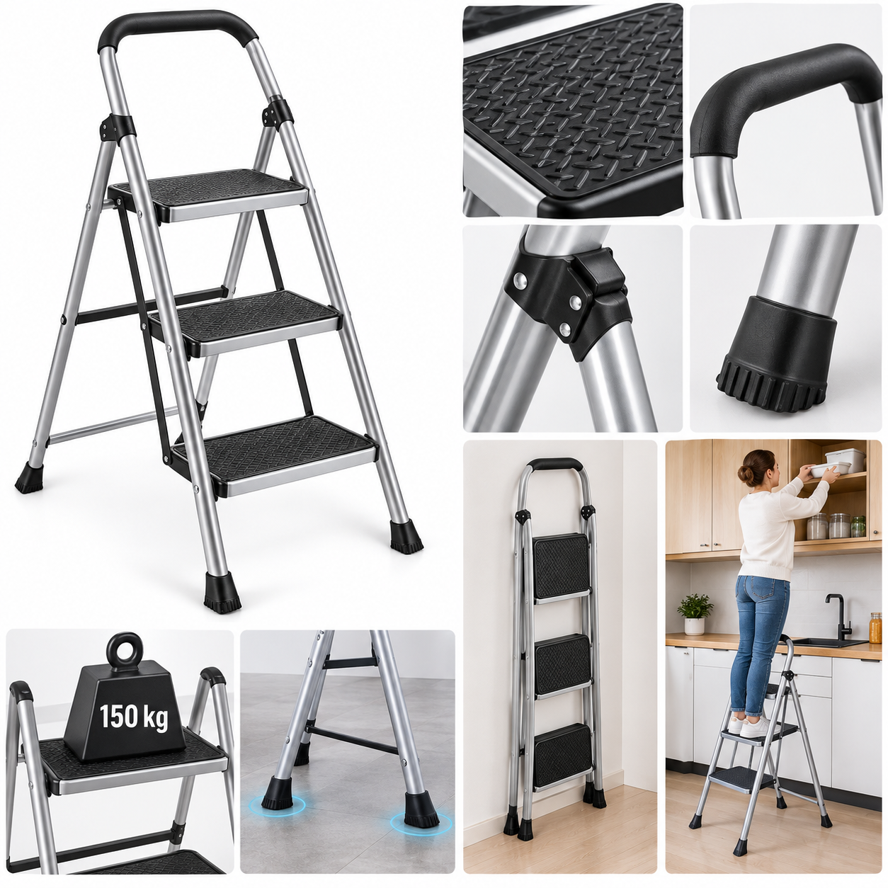 3-step folding ladder