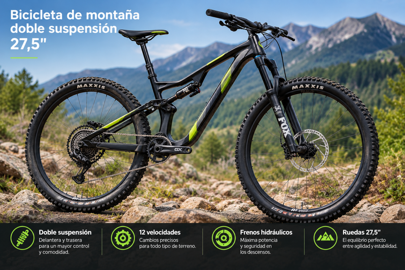 Vollgefedertes Mountainbike 27,5"