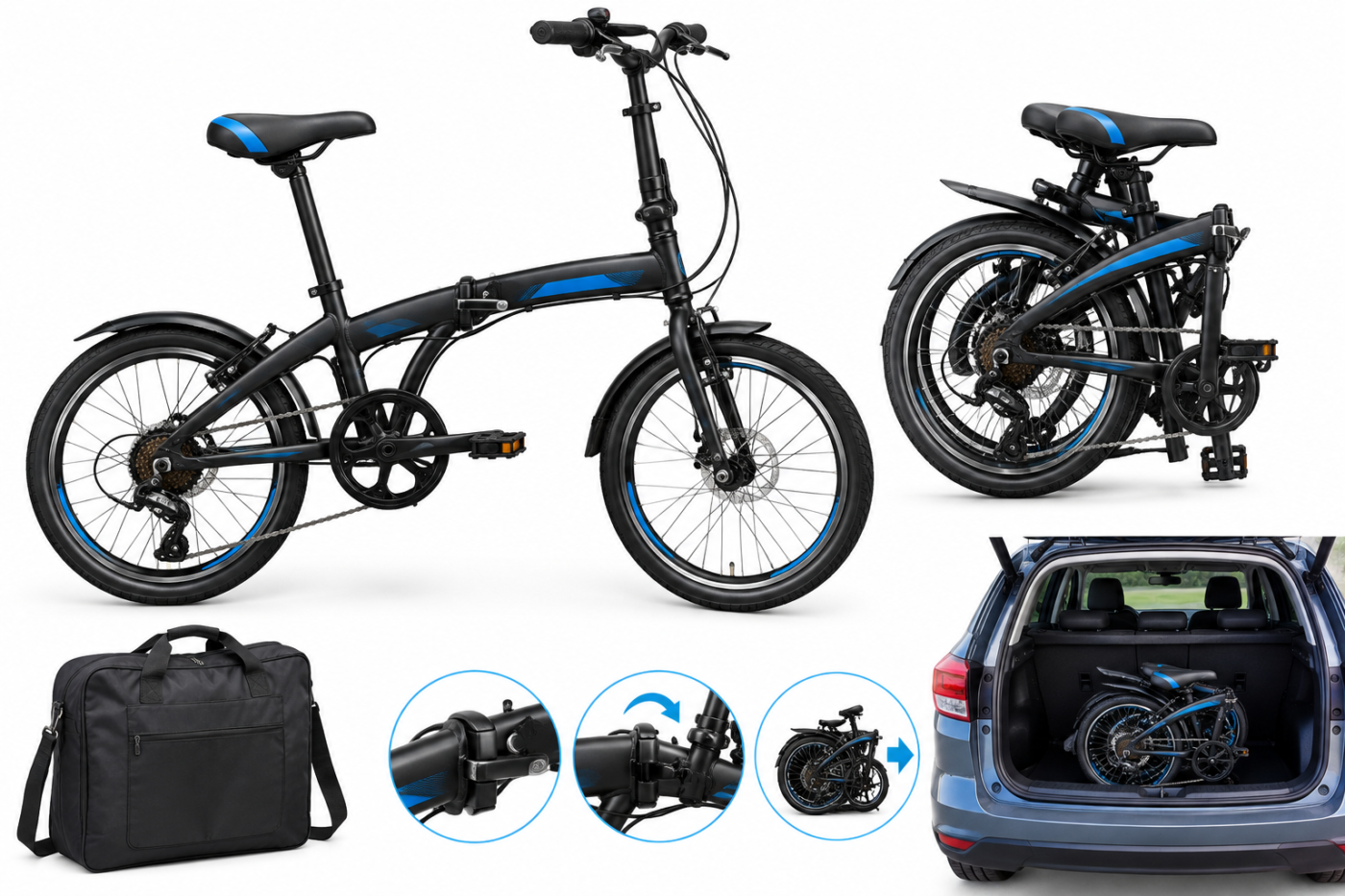 Klapprad 20" 6 Gänge mit Tasche