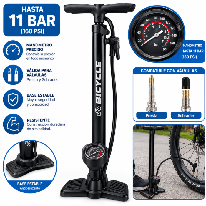 Standpumpe mit Manometer