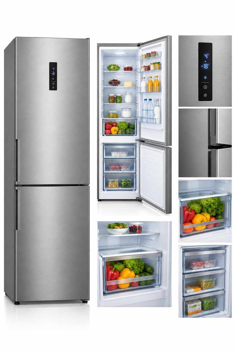 Kühl-Gefrier-Kombination No Frost 186 cm 300 L
