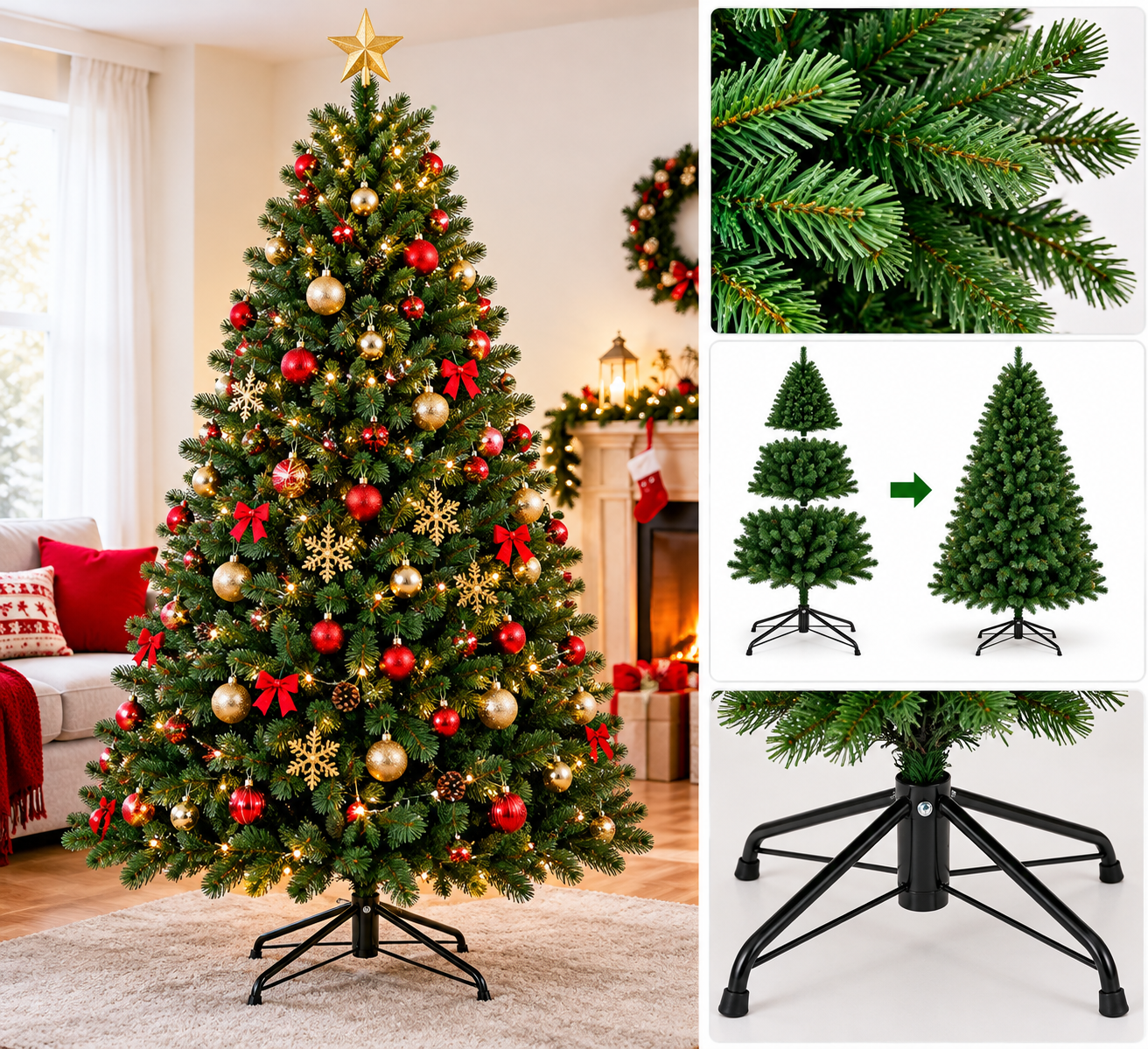Árvore de Natal artificial 180 cm