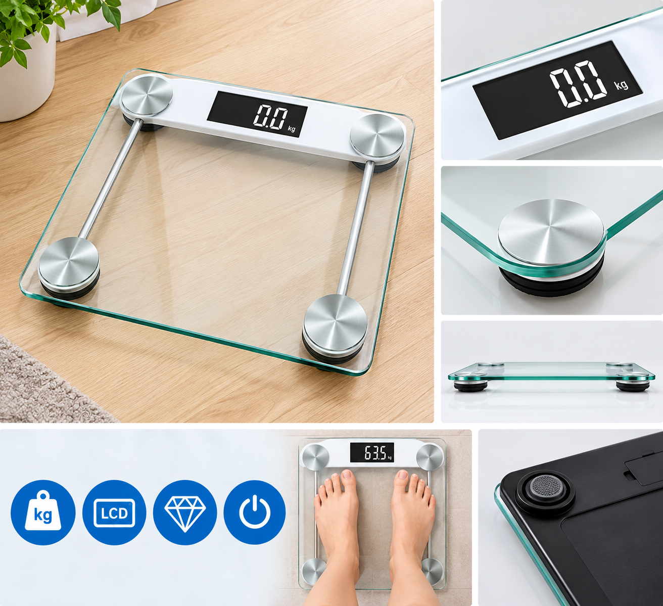 Pèse-personne numérique 180 kg