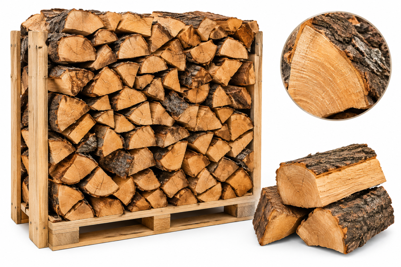 Bois de chauffage chêne sec 1 stère (33 cm)