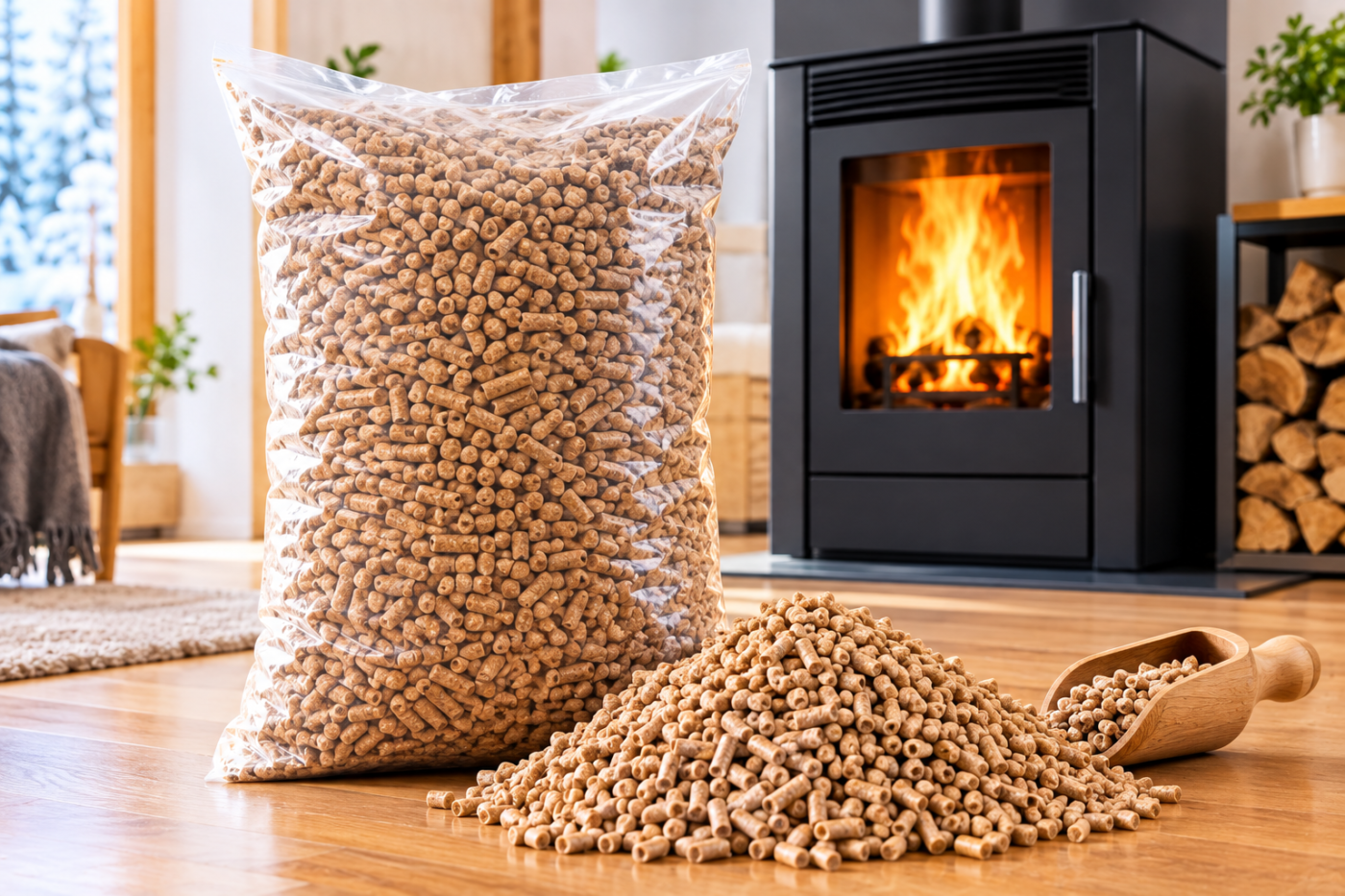 15 kg bag of wood pellets