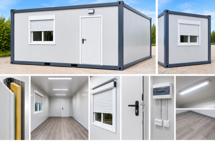 Bürocontainer 20 Fuß isoliert