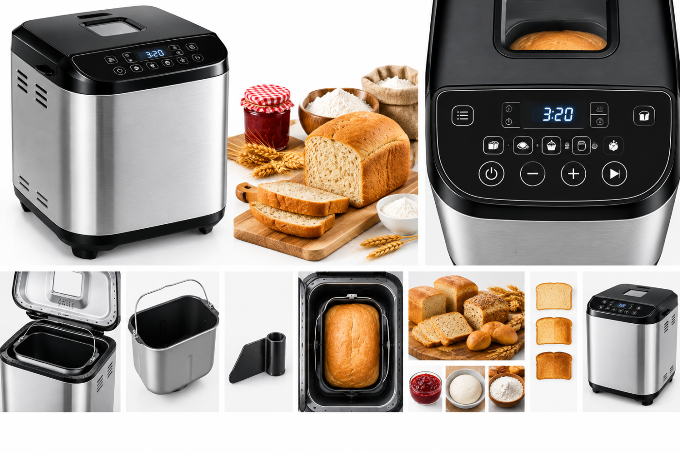 1 kg bread maker, 15 programmes