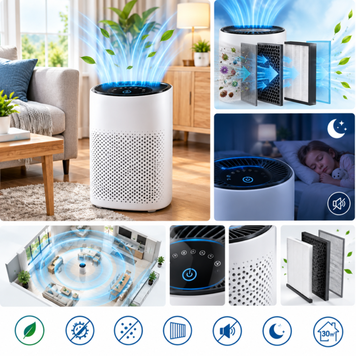 Air purifier with HEPA filter