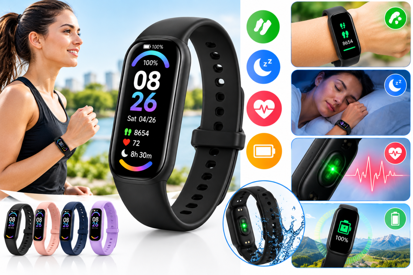 Bracelet d’activité écran AMOLED