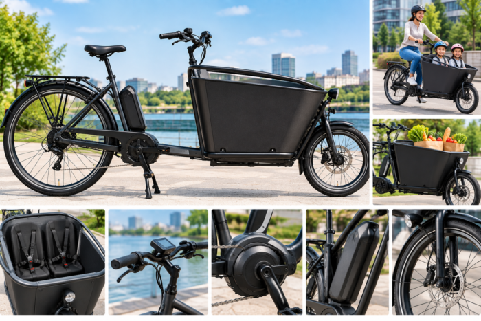 Elektrisches Lastenrad mit Frontbox