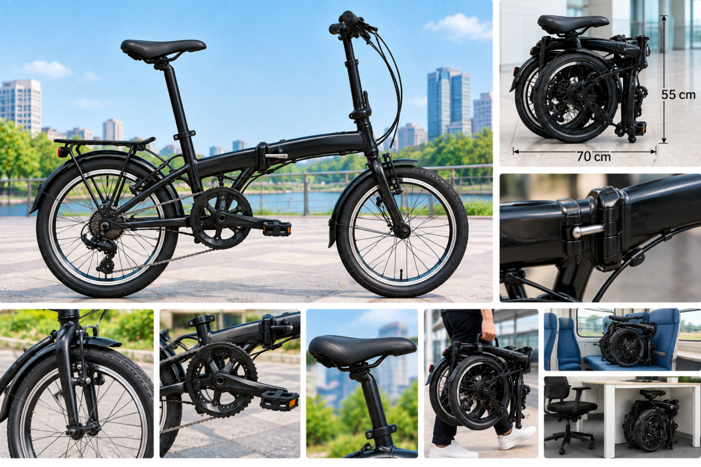 Vélo pliant 16" ultra-compact