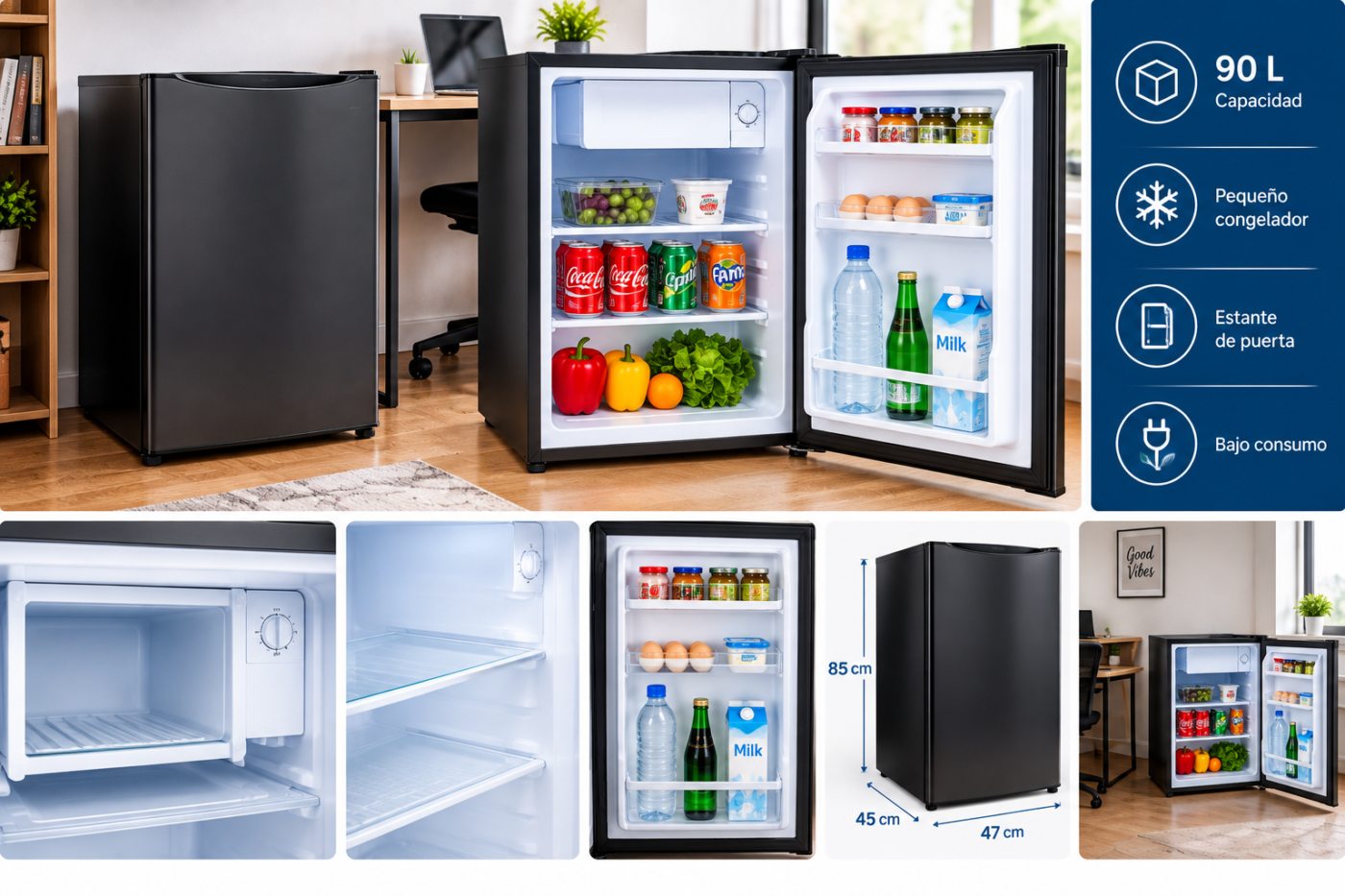 90 L mini fridge