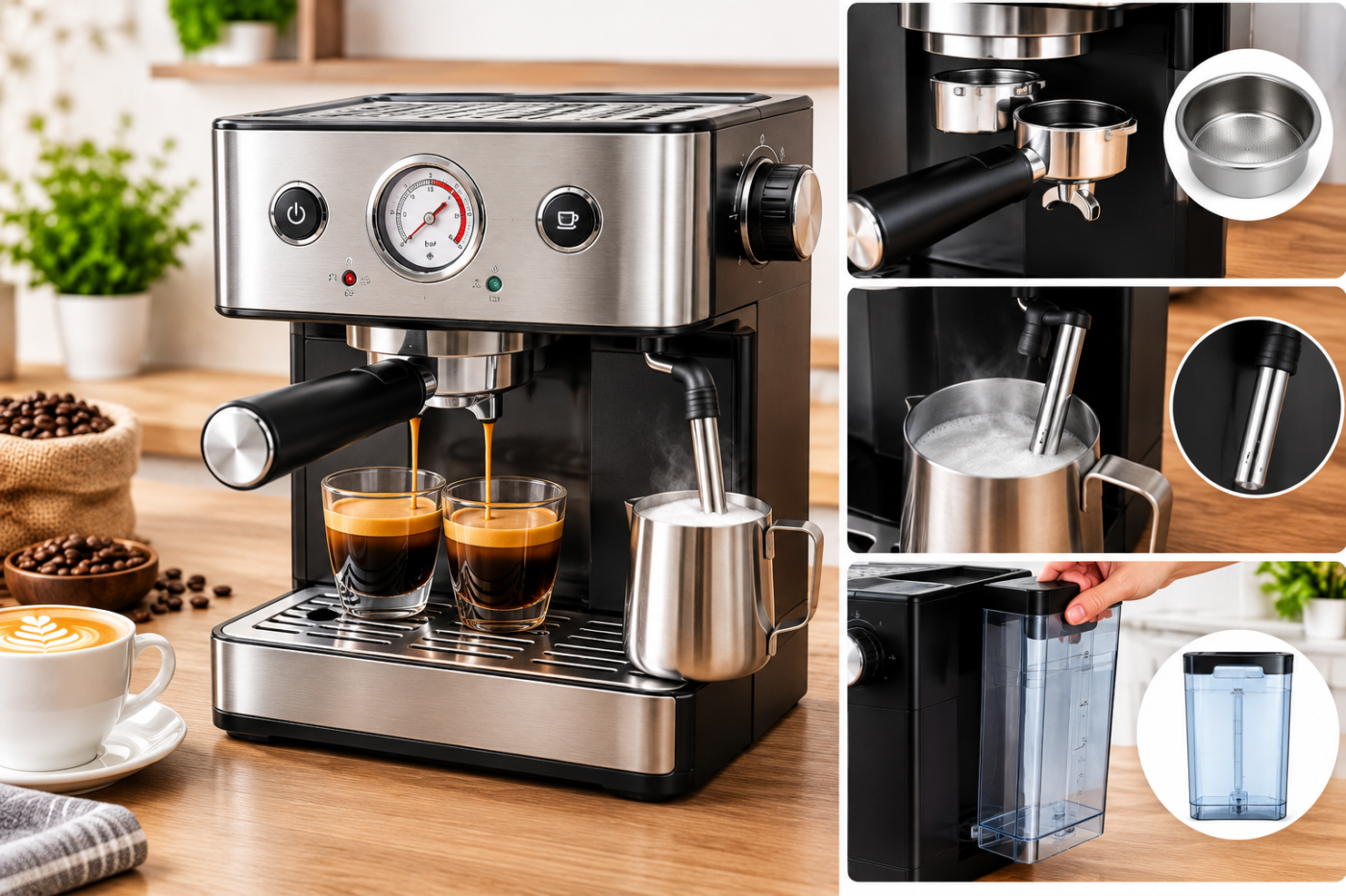 20 bar manual espresso machine