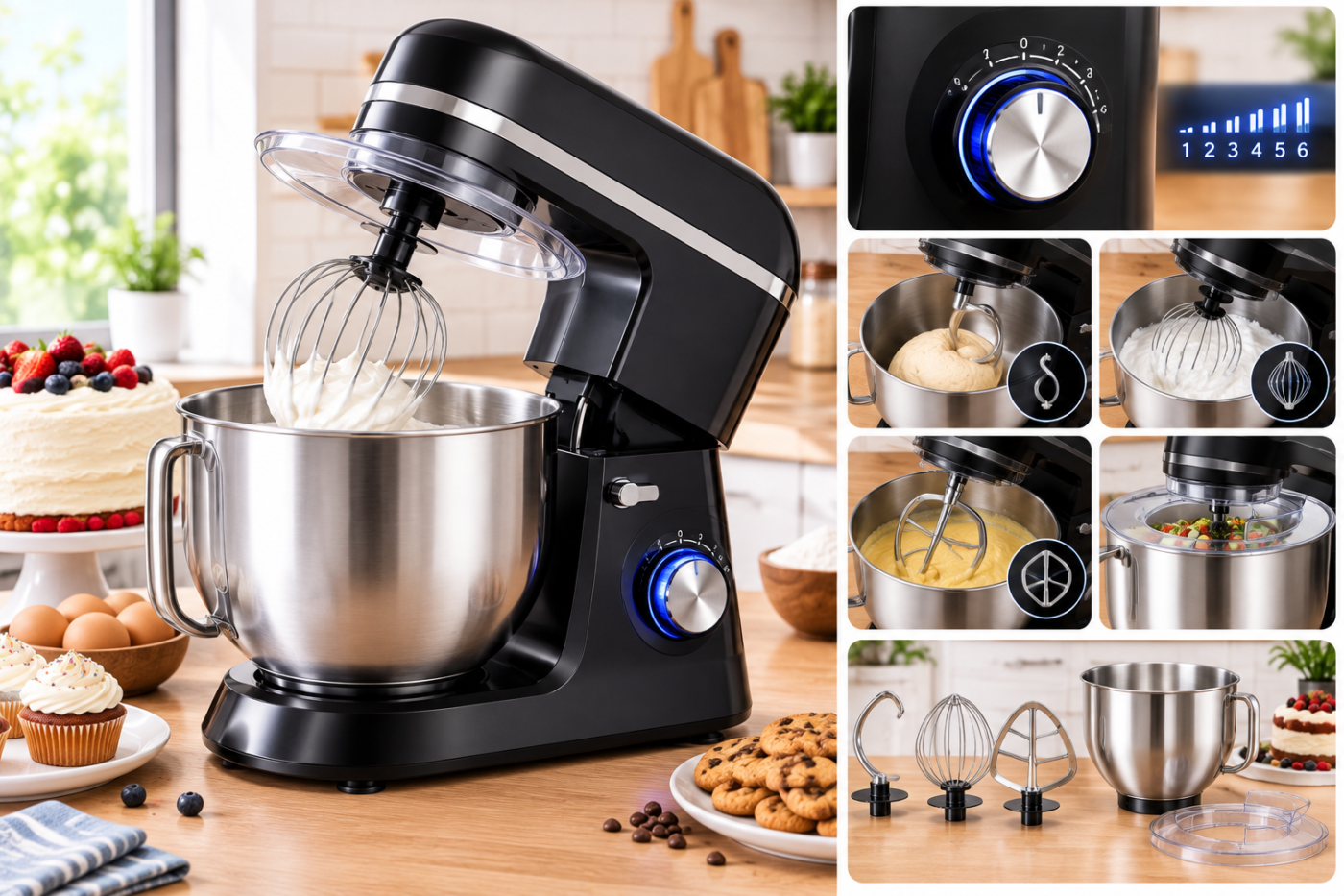 Robô de pastelaria 1200 W 5 L