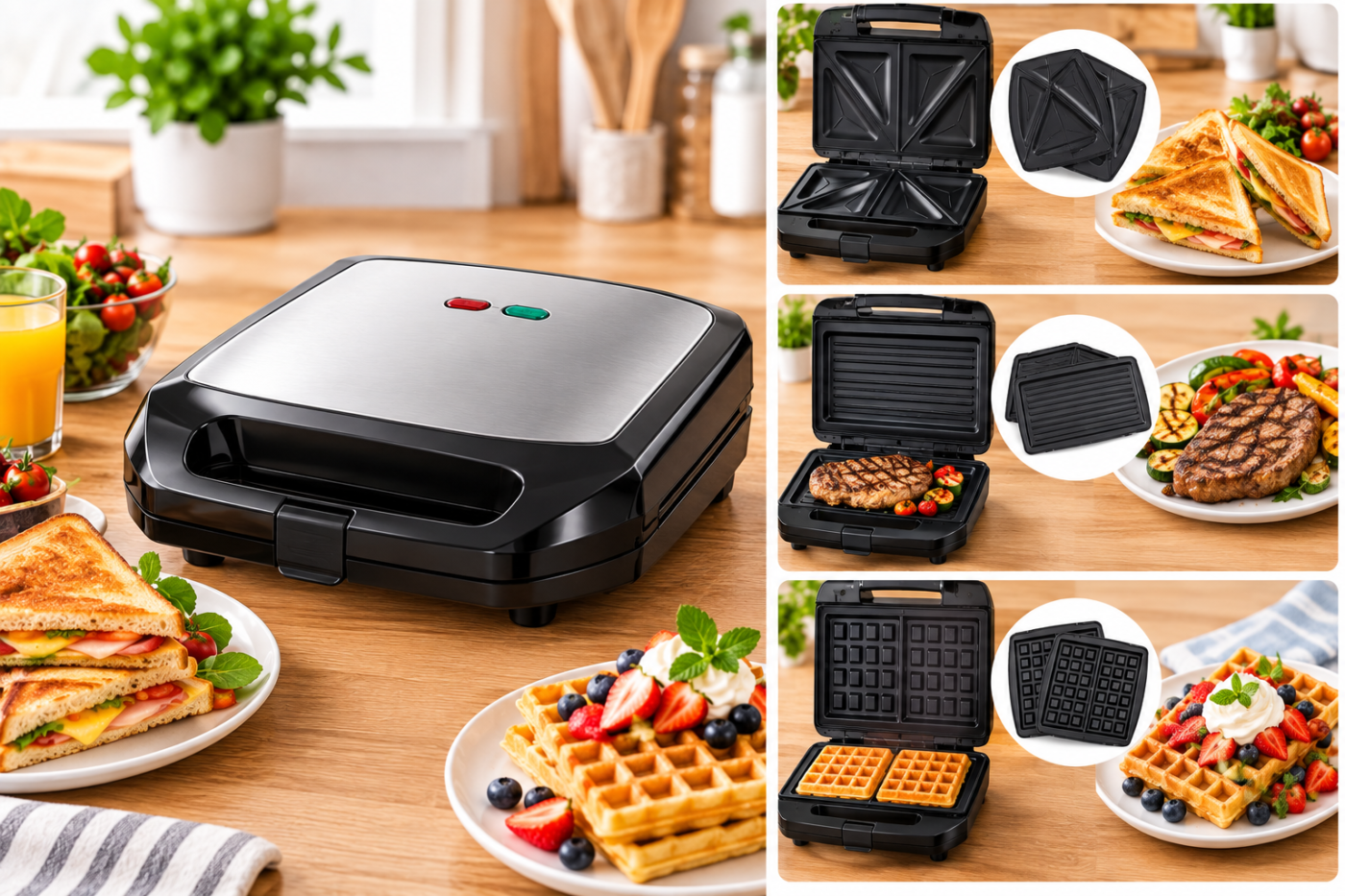 Sanduicheira grill 3 em 1
