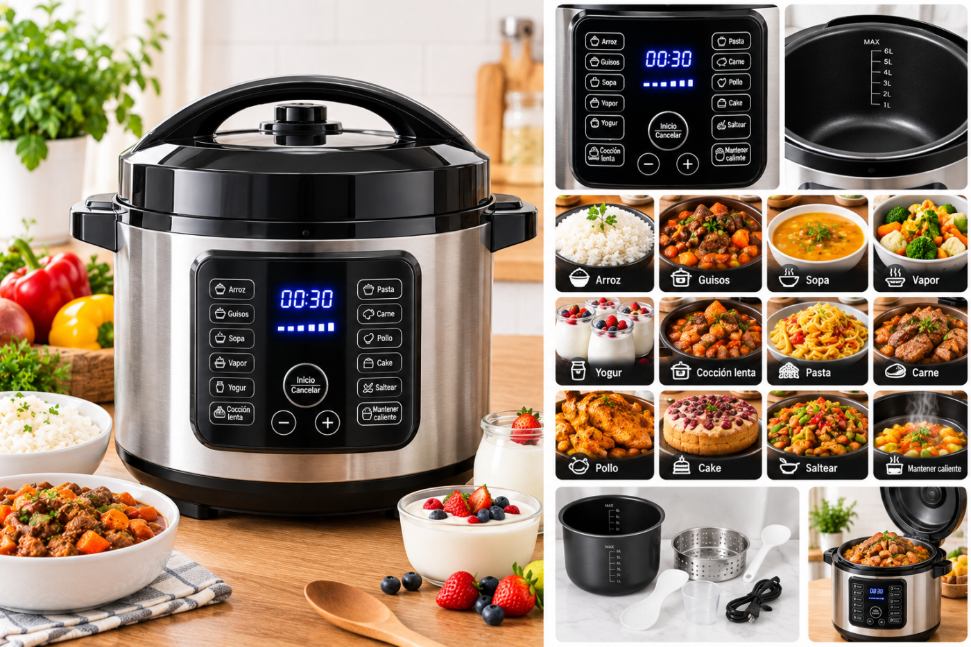 6 L electric multicooker
