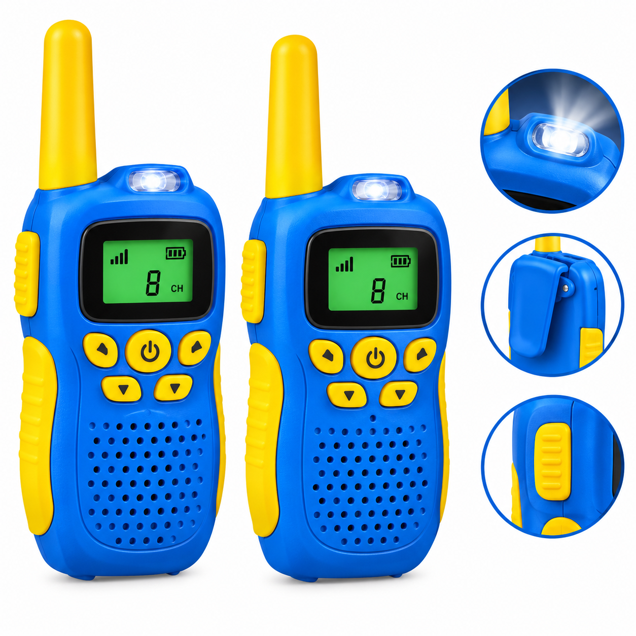 Kids’ walkie-talkies (pair), 3 km range